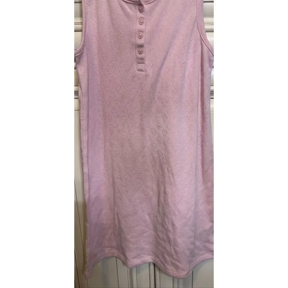 Gap Kids Girls Sleeveless Henley Tank Sleep Dress Pink Size 10